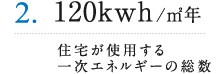 2.120kwh/㎡年-住宅が使用する一次エネルギーの総数